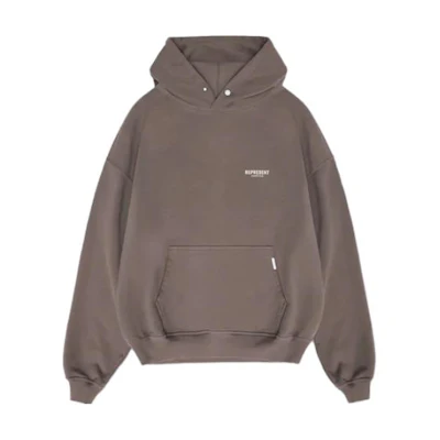Represent Solid Color Brown Hoodie MH4004292