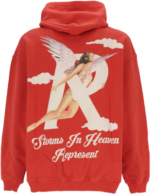 Represent Solid Color Logo Printed Red Hoodie for Men M04273239 Lookbook Represent Solid Color Logo Printed Red Hoodie for Men M04273239