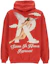 Lookbook Represent Solid Color Logo Printed Red Hoodie for Men M04273239