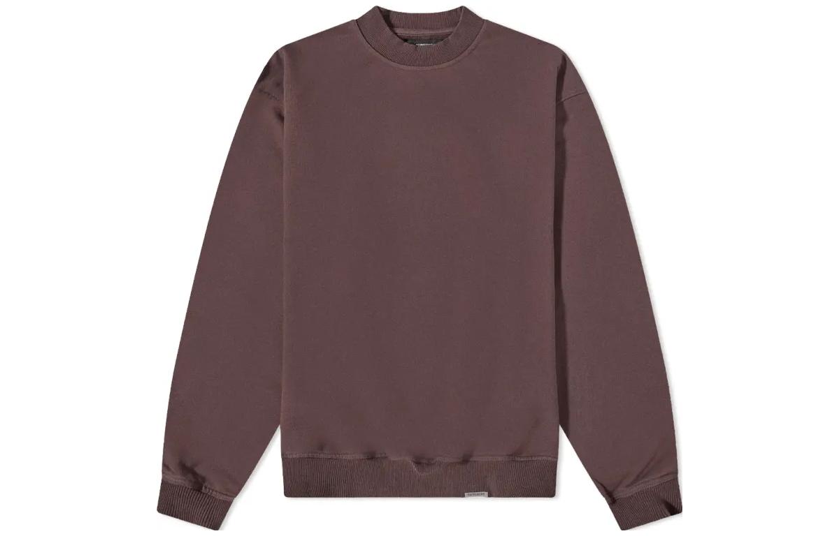 Represent Solid Color Loose Crewneck Sweatshirt Purple Red M04200-187