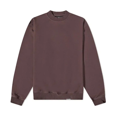 Represent Solid Color Loose Crewneck Sweatshirt Purple Red M04200-187