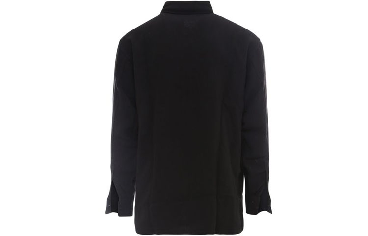 Lookbook REPRESENT Camisa Negra de Manga Larga con Bolsillo y Color Sólido. M06045-01