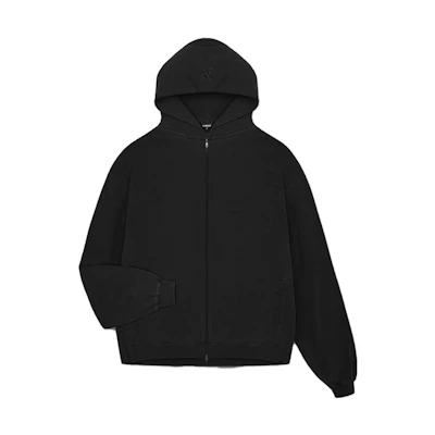 Represent Solid Color Zip-Up Hoodie - Black INM402-01