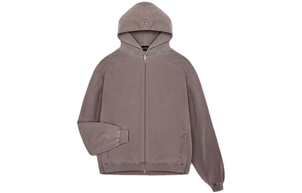 Represent Solid Color Zip Hoodie Men’s "Foggy Road" Edition INM402-292