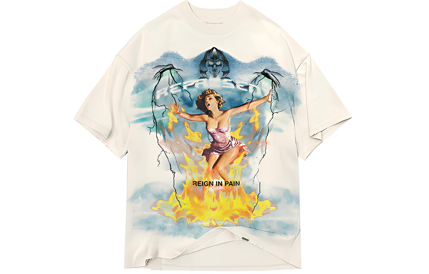 REPRESENT Spirit Reaper Loose Tee Vintage White Shirt M05055-02