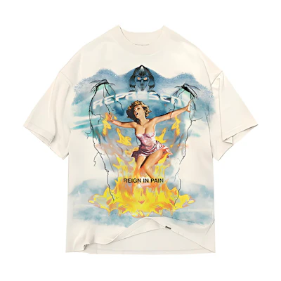 REPRESENT Spirit Reaper Loose Tee Vintage White Shirt M05055-02