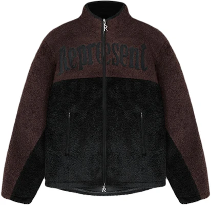 Represent Split Block Fleece Letter Zip Jacket Black Long Sleeve MLM141-219 Buy Represent Split Block Fleece Letter Zip Jacket Black Long Sleeve MLM141-219