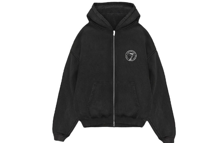 Represent SS21 Black Hoodie Jacket with Back Print for Men M04158-03