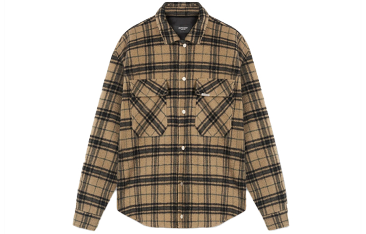 Order REPRESENT SS21 棕色格紋長袖襯衫 棕色 M06056-65