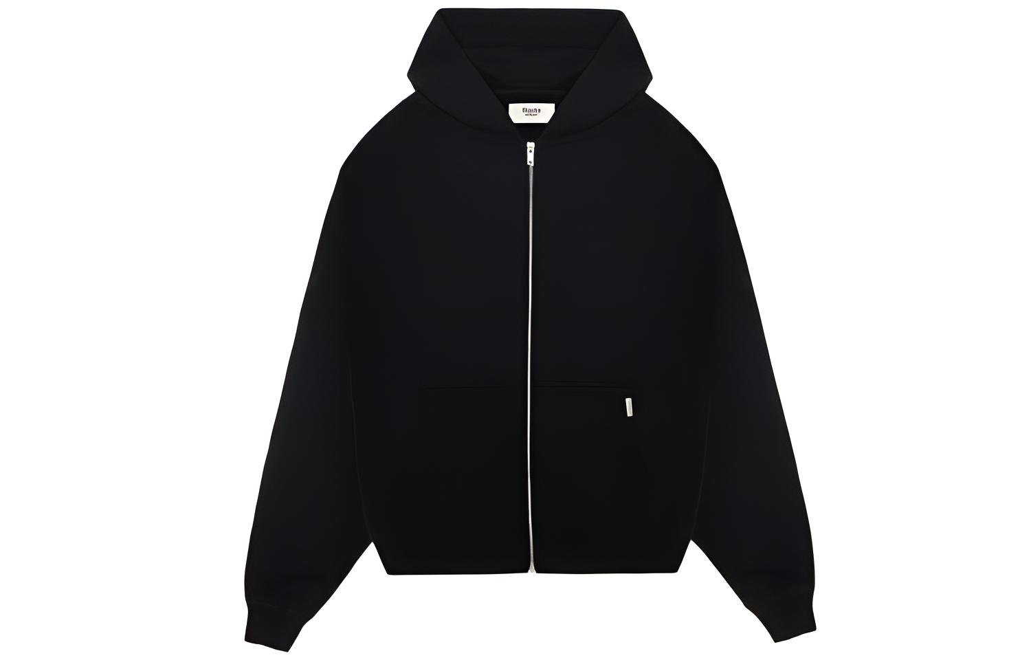 REPRESENT SS21 Double-Zip Washed Hoodie Jacket Black M04105-01