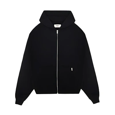 REPRESENT SS21 Double-Zip Washed Hoodie Jacket Black M04105-01