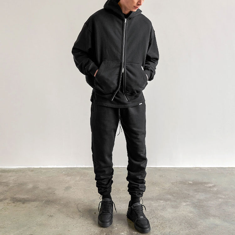 Lookbook REPRESENT SS21 ダブルジップ ウォッシュ加工 フーディージャケット ブラック M04105-01