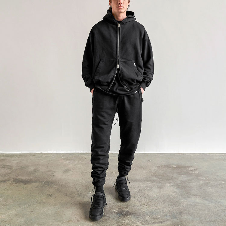 Shop REPRESENT SS21 ダブルジップ ウォッシュ加工 フーディージャケット ブラック M04105-01