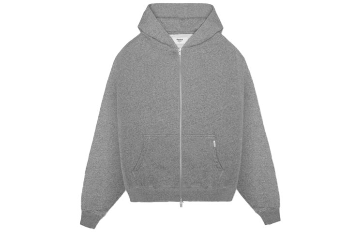 Represent SS21 Double Zip Washed Hoodie Jacket Men’s Light Gray M04105-05