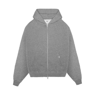 Represent SS21 Double Zip Washed Hoodie Jacket Men’s Light Gray M04105-05