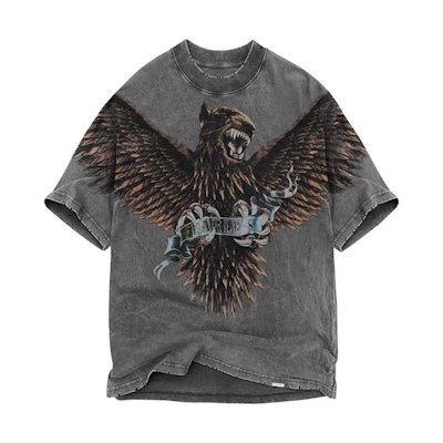REPRESENT SS21 Eagle Vintage Washed Tee - Dark Gray M05085-20