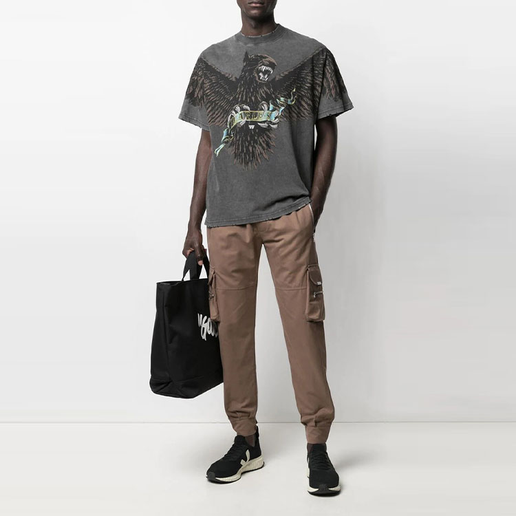 Lookbook REPRESENT SS21鹰标复古洗水T恤 - 深灰色 M05085-20