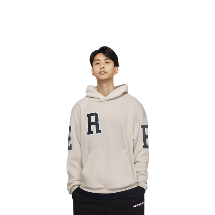 Details for REPRESENT SS21 フロックロゴ パーカー 長袖 オフホワイト. M04118-02