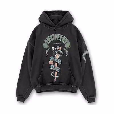 Represent SS21 Graphic Cartoon Hoodie Retro Black Unisex M04092-07