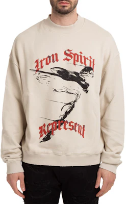 Represent SS21 Iron Spirit Graphic Print Sweatshirt Men Beige M04097-02 Shop Represent SS21 Iron Spirit Graphic Print Sweatshirt Men Beige M04097-02