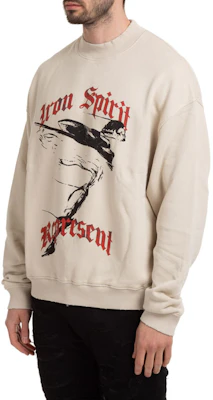 Represent SS21 Iron Spirit Graphic Print Sweatshirt Men Beige M04097-02 Details for Represent SS21 Iron Spirit Graphic Print Sweatshirt Men Beige M04097-02