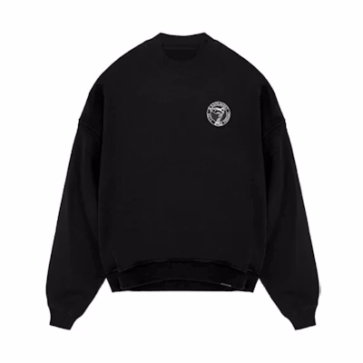 Represent SS21 Logo Pattern Printed Sweatshirt Black M04155-01