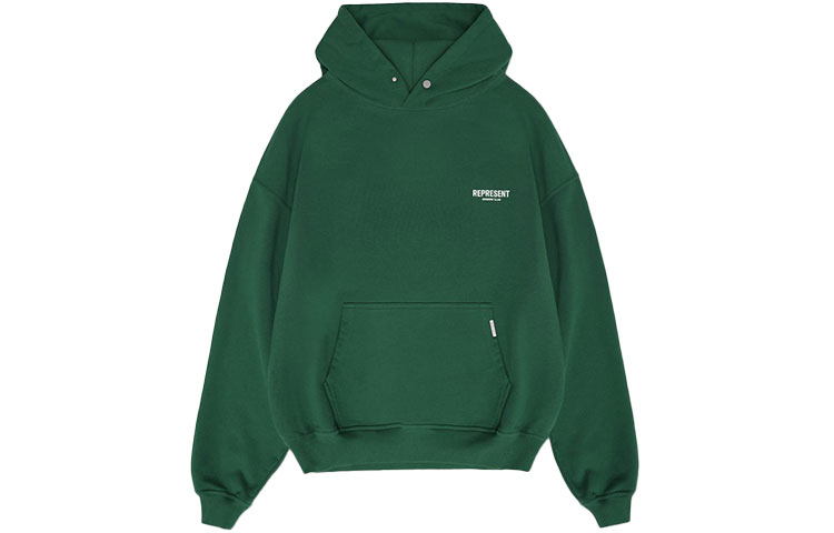 Represent SS21 Owners Club Logo Green Hoodie M04153-62