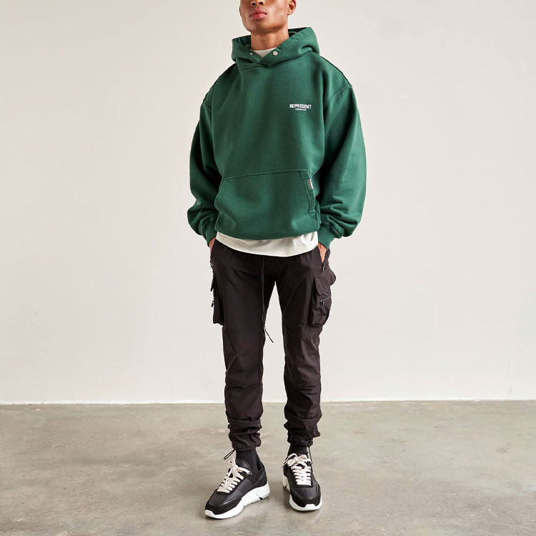 Shop Represent SS21 Owners Club Logo Green Hoodie M04153-62
