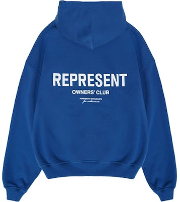 REPRESENT SS21 OwnersClub Logo Hoodie Blue Long Sleeve. M04153-109 Lookbook REPRESENT SS21 OwnersClub Logo Hoodie Blue Long Sleeve. M04153-109