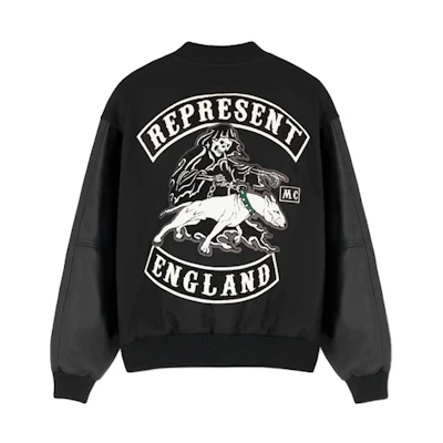 Represent SS21 Reaper Leather Sleeve Jacket Black M01064-01
