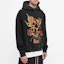 Shop REPRESENT SS21 Rose Skull Graphic Drawstring Hoodie Black . M04110-03