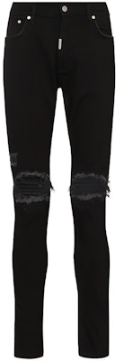 REPRESENT SS21 Slim Fit Distressed Black Jeans M07044-01 Buy REPRESENT SS21 Slim Fit Distressed Black Jeans M07044-01
