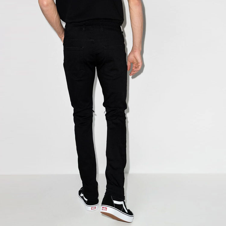 Shop REPRESENT SS21 修身破洞黑色牛仔褲 M07044-01