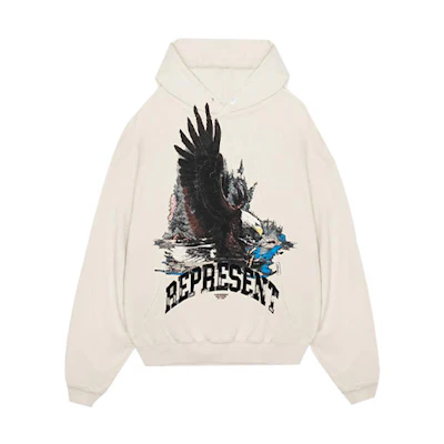 Represent SS21 Washed Eagle Hoodie Unisex Off-White M04134-02