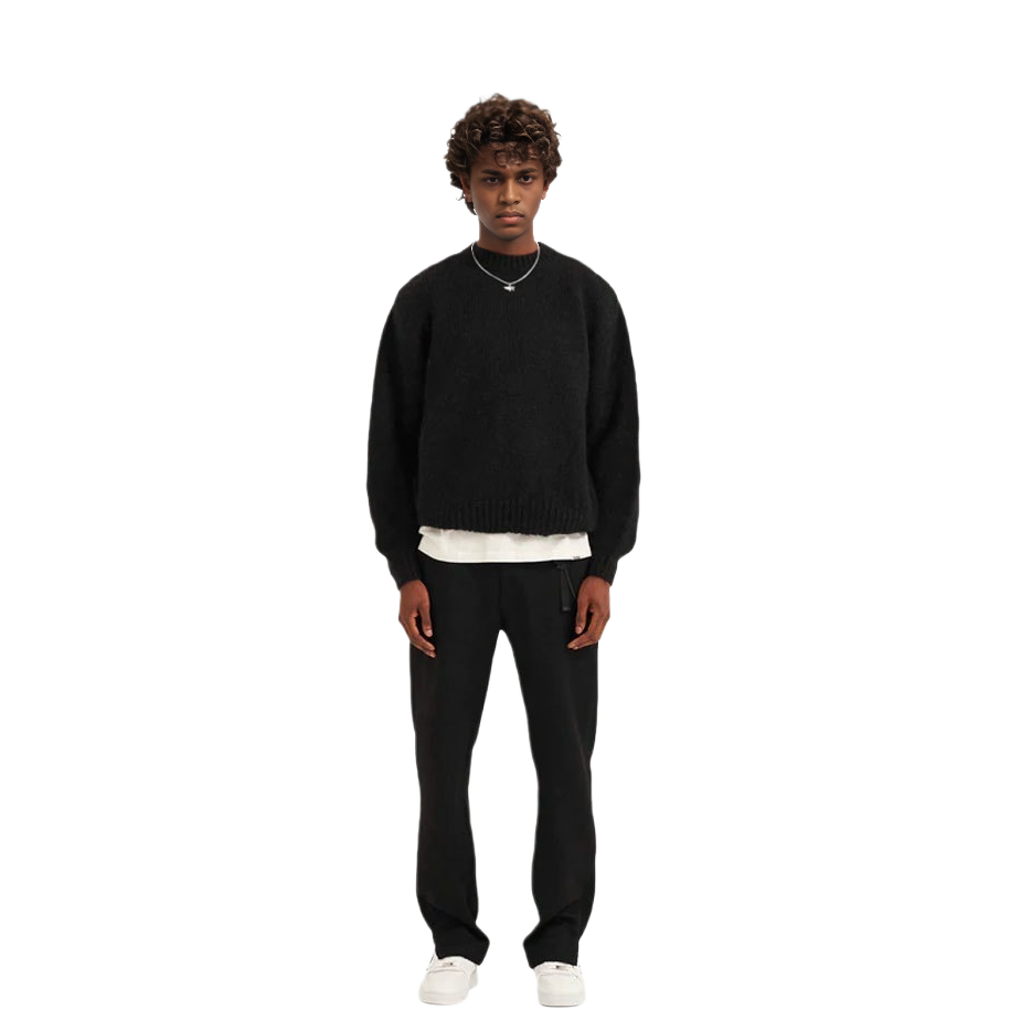 Lookbook REPRESENT SS22 Pullover Sweater Hitam Crewneck Knit M02069-01