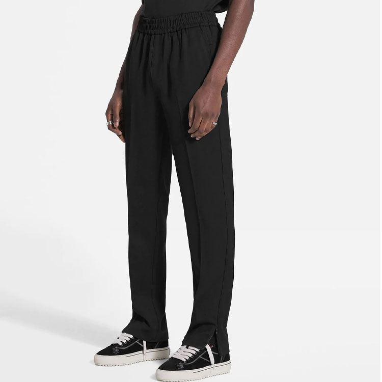 Shop REPRESENT SS22 ブラック ストレートフィット スリットヘム カジュアルパンツ. M08143-01