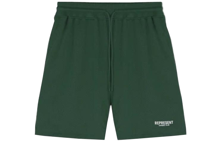 REPRESENT SS22  Green Logo Print Drawstring Shorts M09050-62