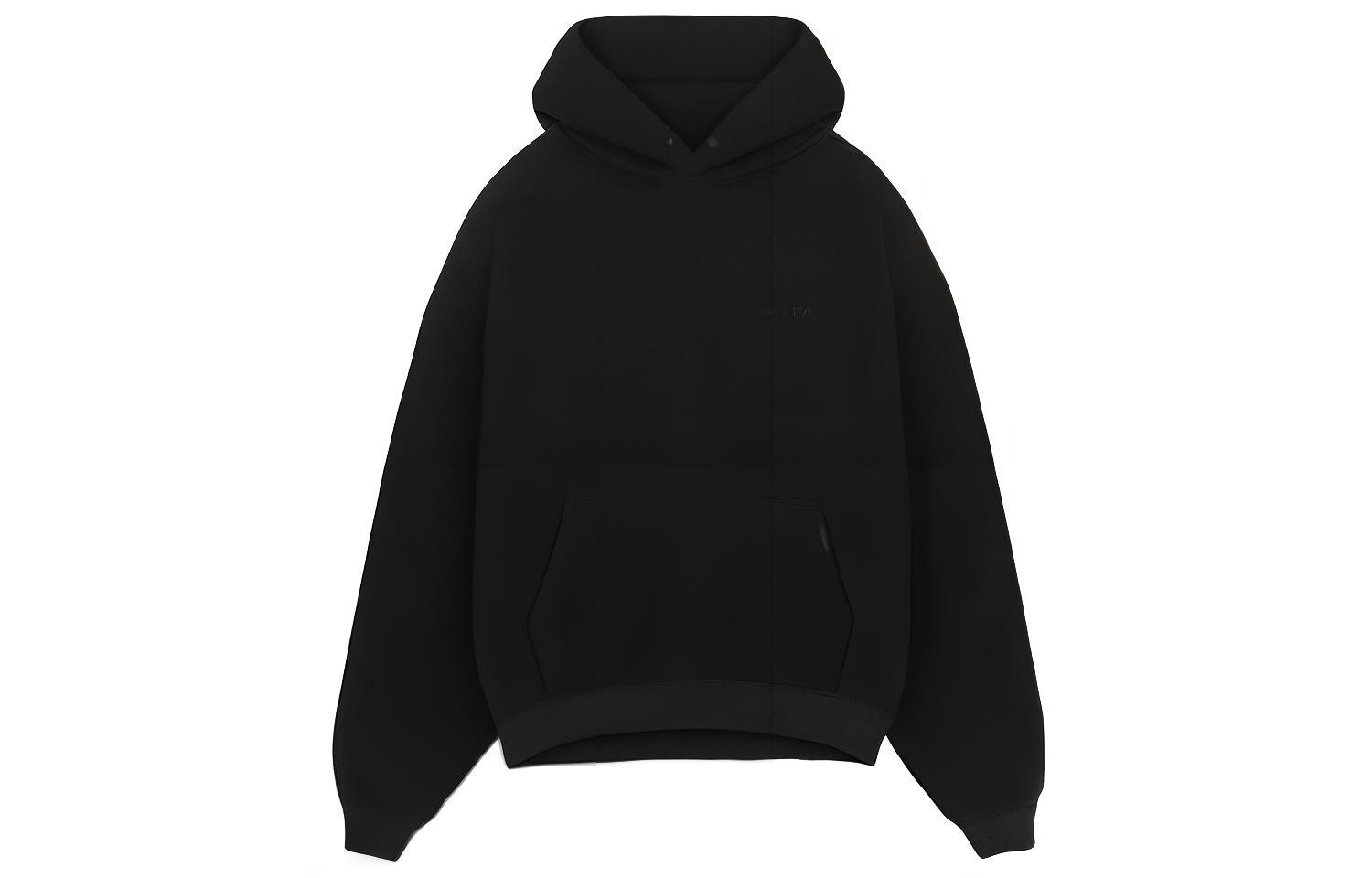 Represent SS22 Black Solid Color Long Sleeve Hoodie M04123-01