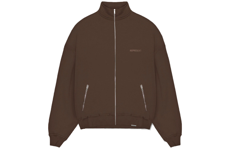 Represent SS22 Brown Zip-Up High Neck Jacket M01121-04