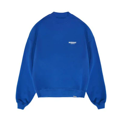 Represent SS22 Crewneck Sweatshirt Klein Blue with Back Logo Design M04159-109