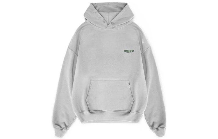 Represent SS22 Grey Hoodie with Back Logo Print M04153-158