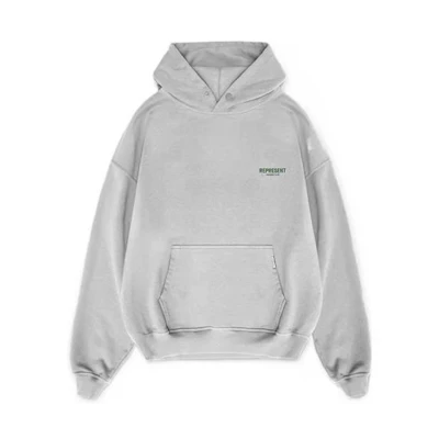 Represent SS22 Grey Hoodie with Back Logo Print M04153-158