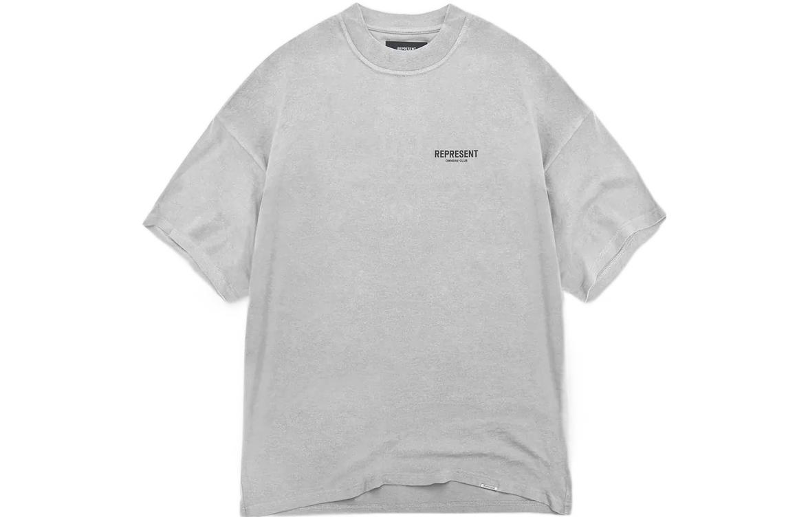 REPRESENT SS22 Logo Graphic Crewneck Short Sleeve T-Shirt Grey Mens. M05149-302