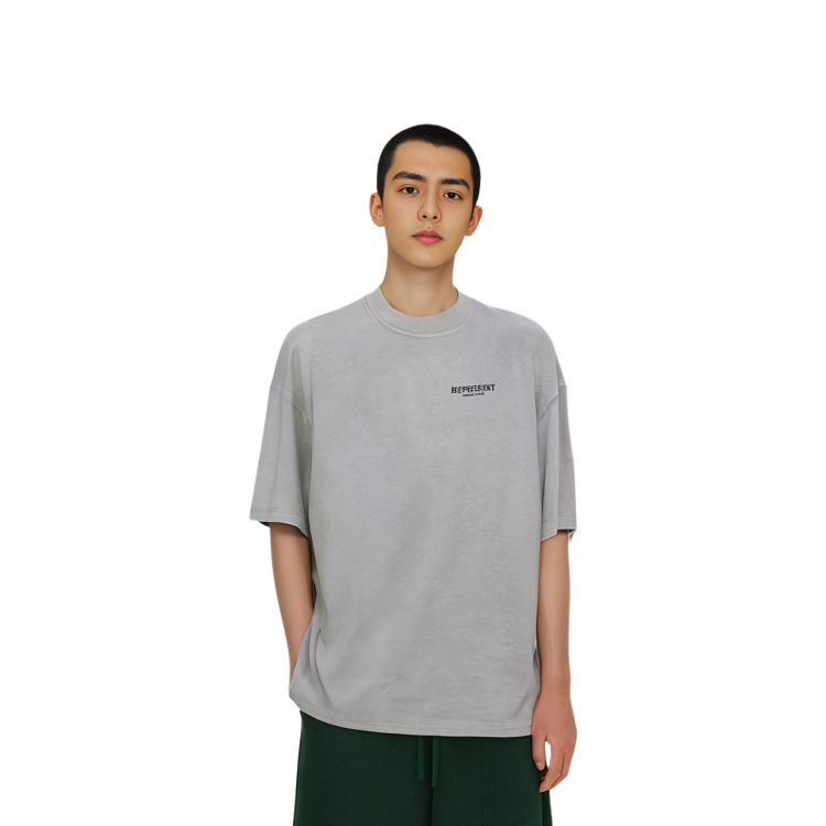 Details for REPRESENT Kemeja-T Lengan Pendek Logo Grafik SS22 Kelabu Lelaki. M05149-302