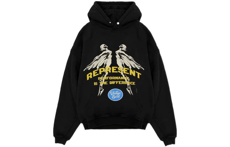 Represent SS22 Logo Graphic Hoodie Black Fall Collection M04194-01