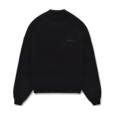 Represent SS22 Logo Print Black Crewneck Pullover Sweatshirt M04200-01