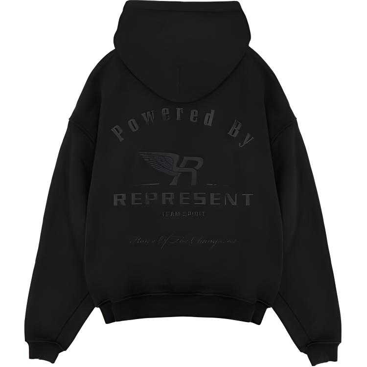 Represent SS22 Logo Print Hoodie Black Fashion M04212-171