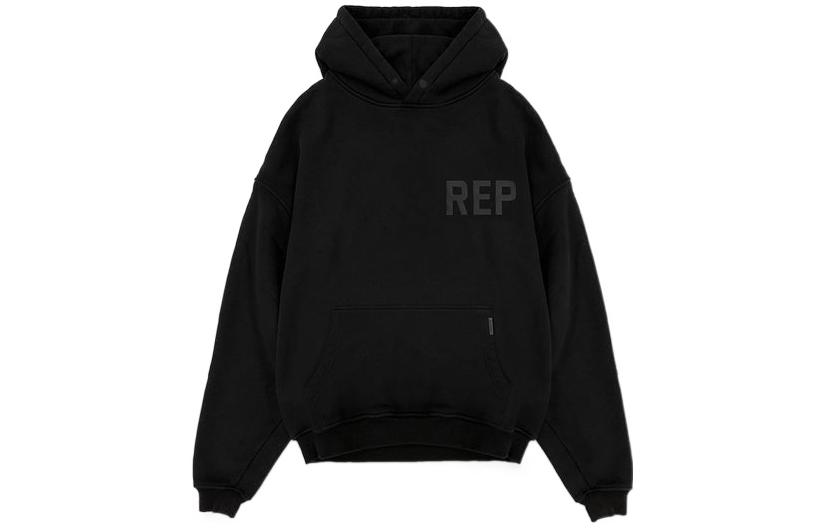 Represent SS22 Logo Print Pullover Hoodie Black M04157-01