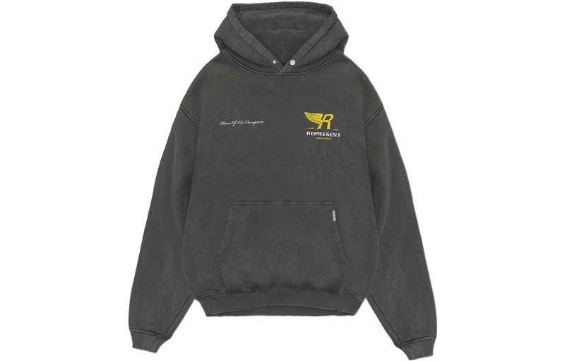 Represent SS22 Logo Washed Hoodie Men’s Grey M04210-20