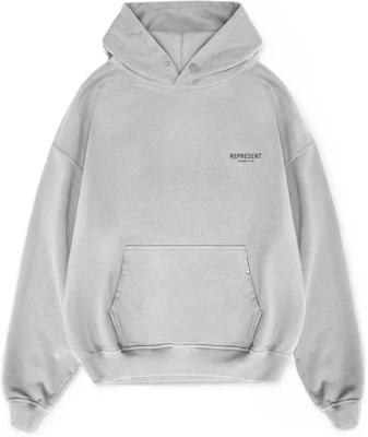 Represent SS22 Owners Club 字母標誌灰色長袖連帽衫 M04153-302 Order Represent SS22 Owners Club 字母標誌灰色長袖連帽衫 M04153-302